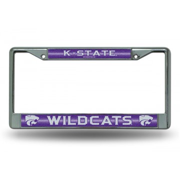 Kansas State Wildcats Glitter Chrome License Plate Frame 